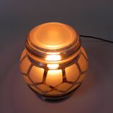 Plafonnier Art déco avec abat-jour en verre, années 1930