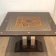 Art Deco centre table with a mirrored eglomisé top in the style of Jules Leleu and Max Ingrand.