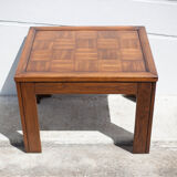 Coffee table wood top parquet