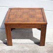 Coffee table wood top parquet