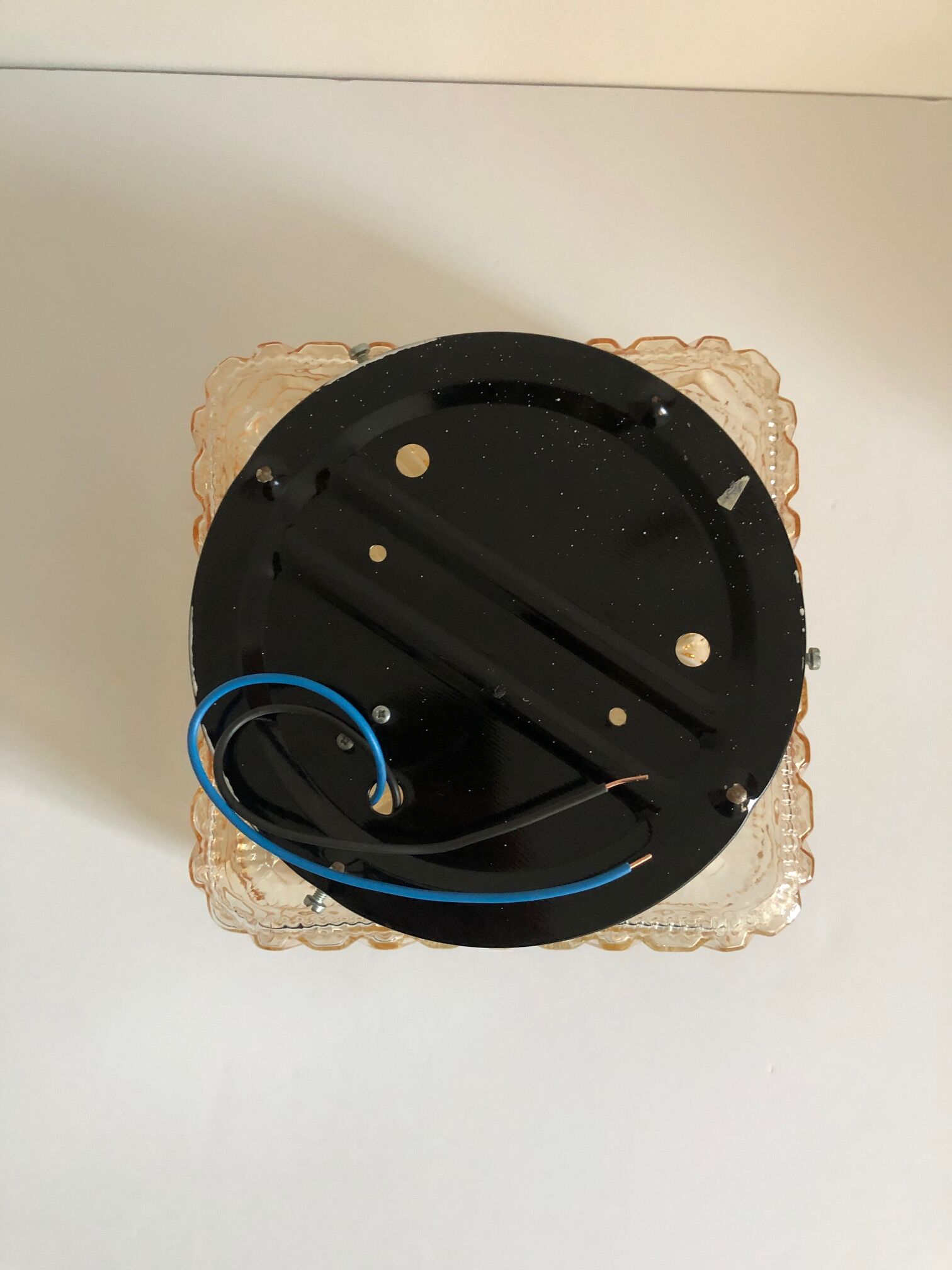 Iridescent square ceiling lamp