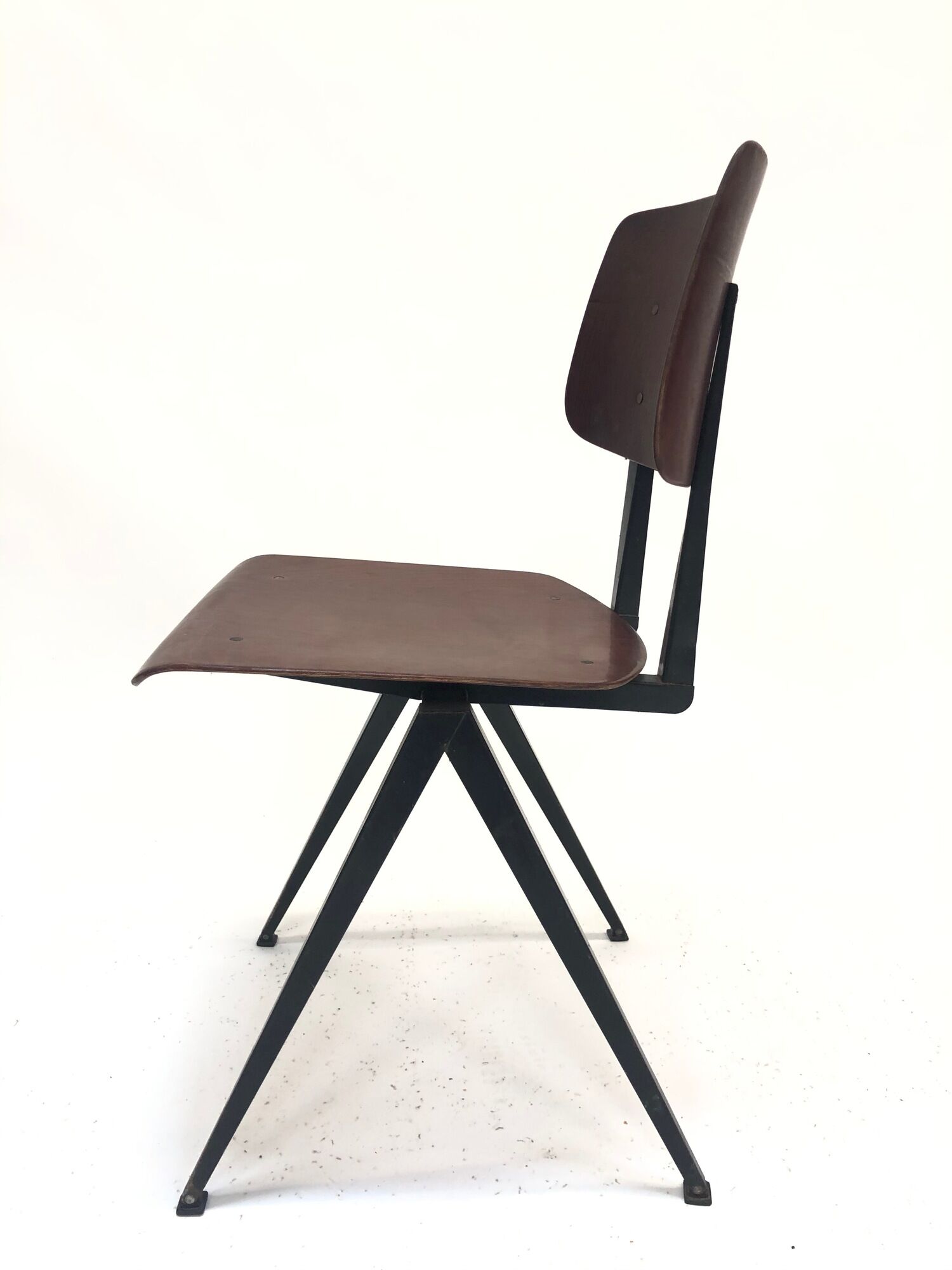Lot of 4 vintage school chairs Galvanitas S16 Netherlands