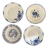 Assiettes à  dessert dépareillées