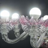 Wonderful Vintage Pink Venetian Chandelier Murano Glass 7 arms