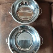 Lot de 2 saladiers  inox