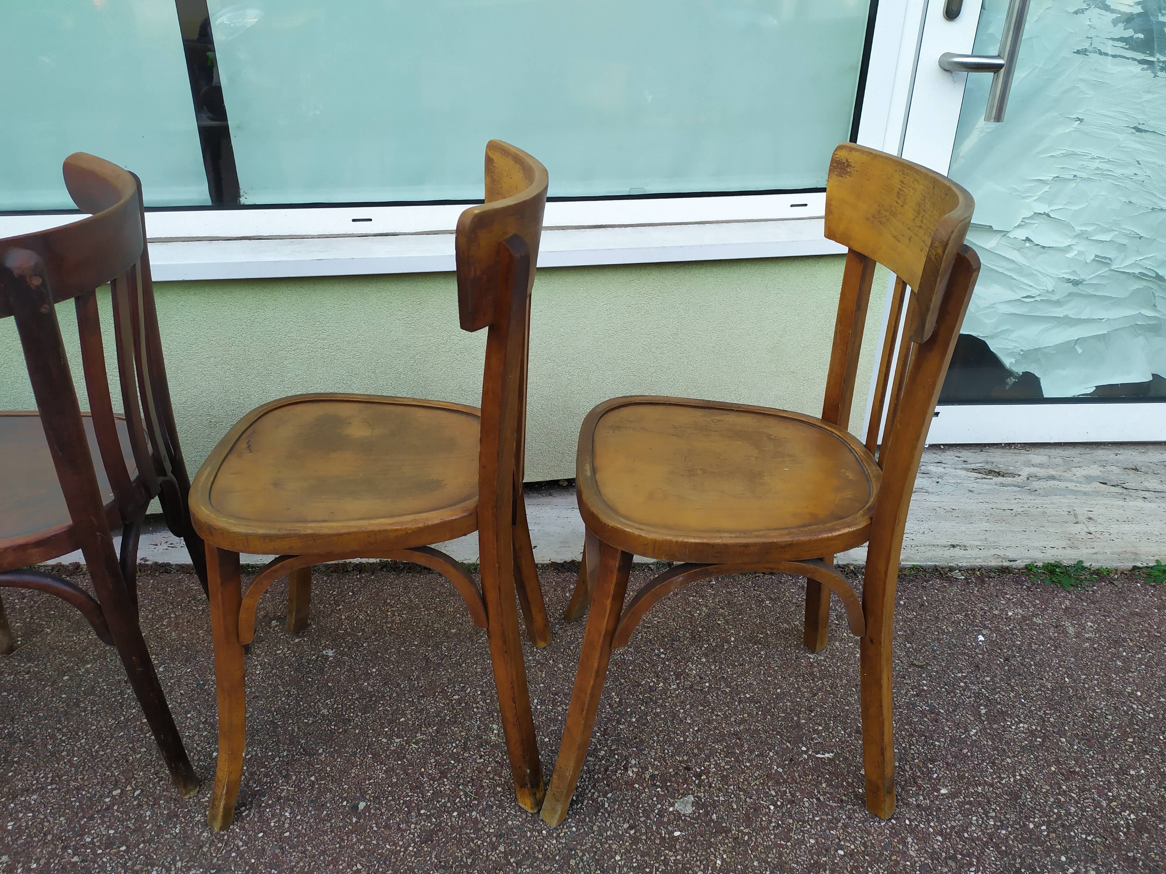 Ensemble de 4 chaises de bistrot - vintage - bar