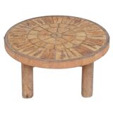 Table basse en bois et plateau en céramique Roger Capron