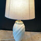 Beige and gilded ceramic lamp Robert de Schuytener