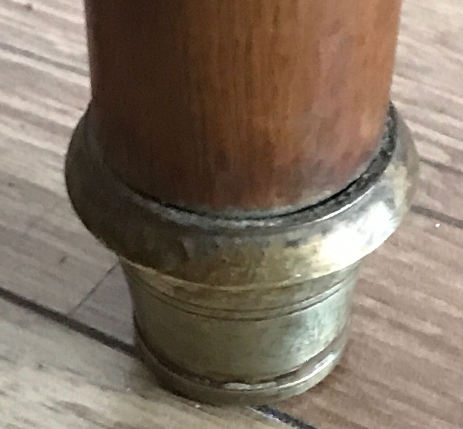 Desk in elm burl and bronze