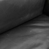 Bastiano Leather Sofa in Black by Tobia Scarpa for Gavina / Knoll