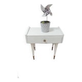 Vintage bedside table with compass foot