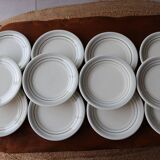 12 flat plates italy ceramic quadrifoglio