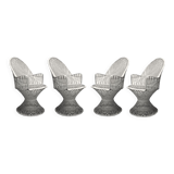 Set of four garden chairs 1960s.
