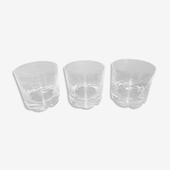 3 verres à whisky Daum