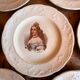 Set of 7 antique dessert plates St Amand and Hamage