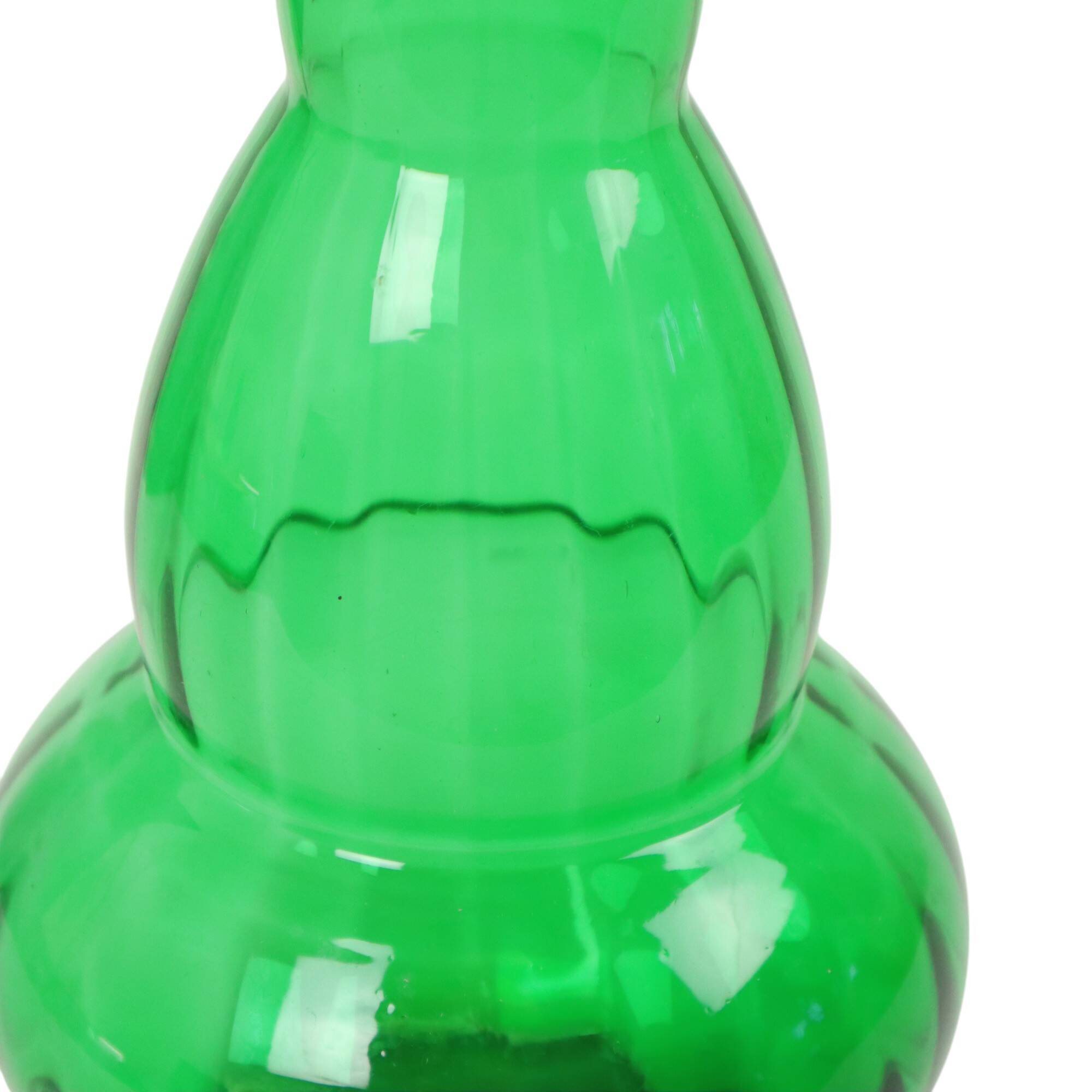 Huge Green Glass Carafe Genie Bottle Empoli Italy 63cm