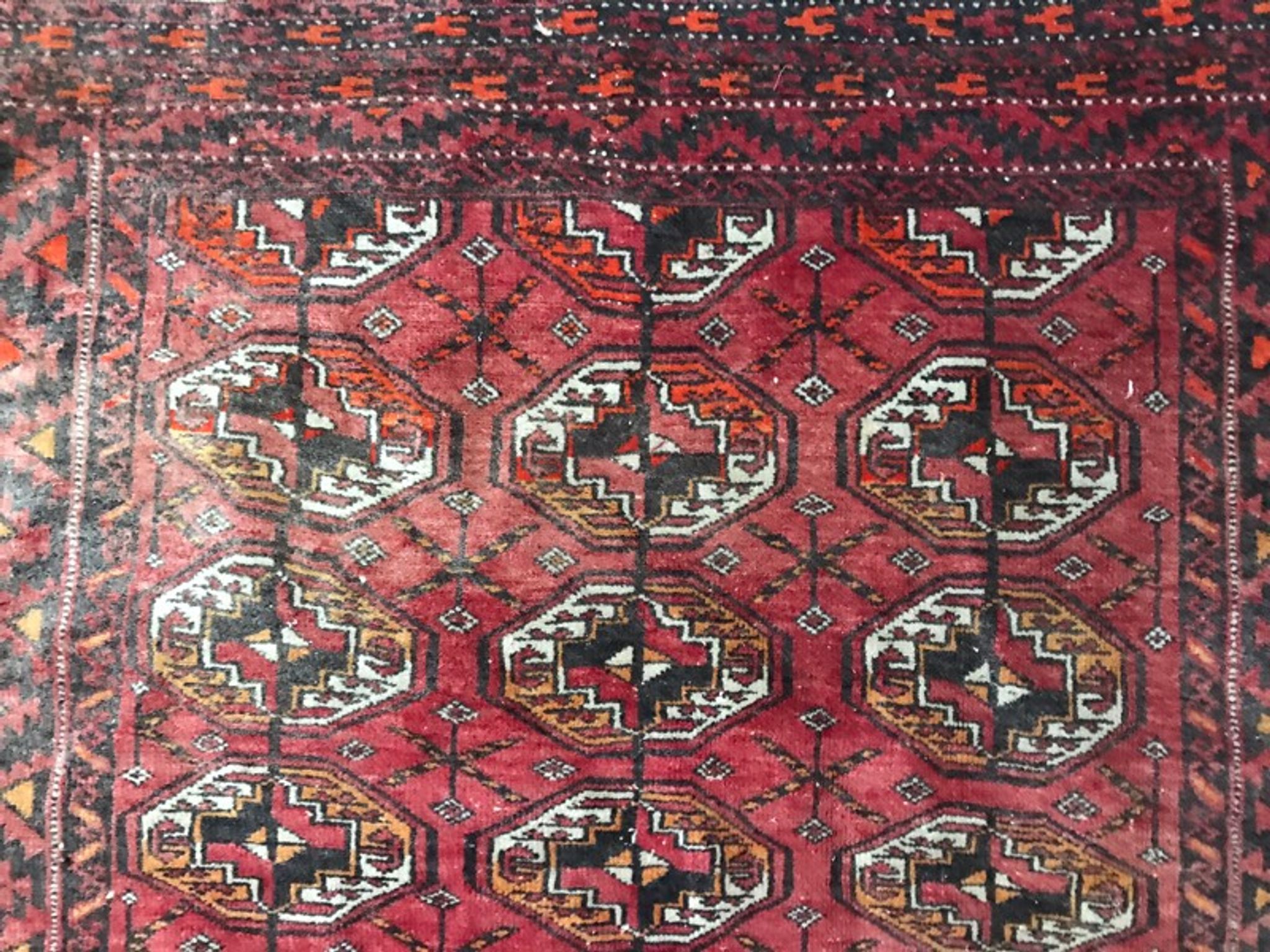 Handmade Afghan Turkmen rug 98x178 cm