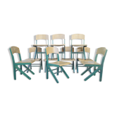 Set of 10 Bauman chairs 1980