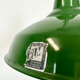 Industrial Green Enamel Factory Lamp from Benjamin, 1960s