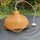 Suspension in rattan and vintage wicker