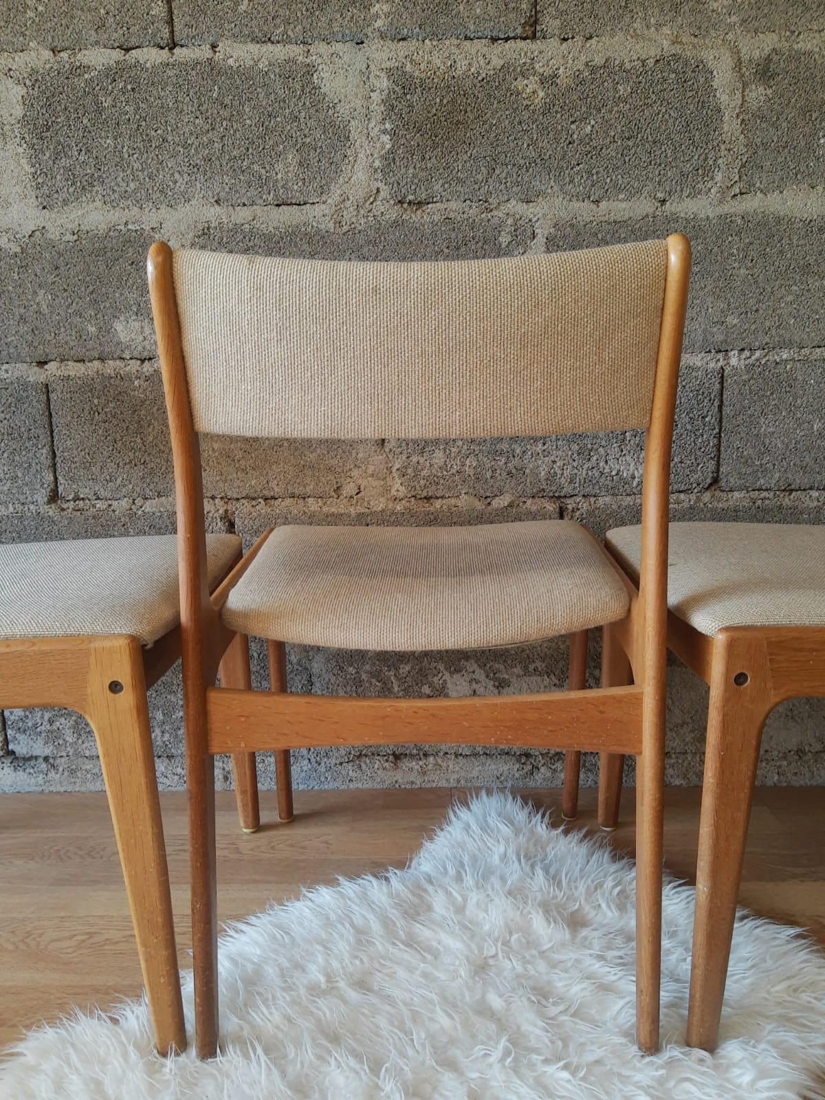 Set of 3 Danish Scandinavian chairs Uldum Mobelfabrik 7171