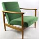 Fauteuil vert par Edmund Homa, années 1970