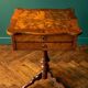 Work table / Chest of drawers with a system in thuya burl and veneer