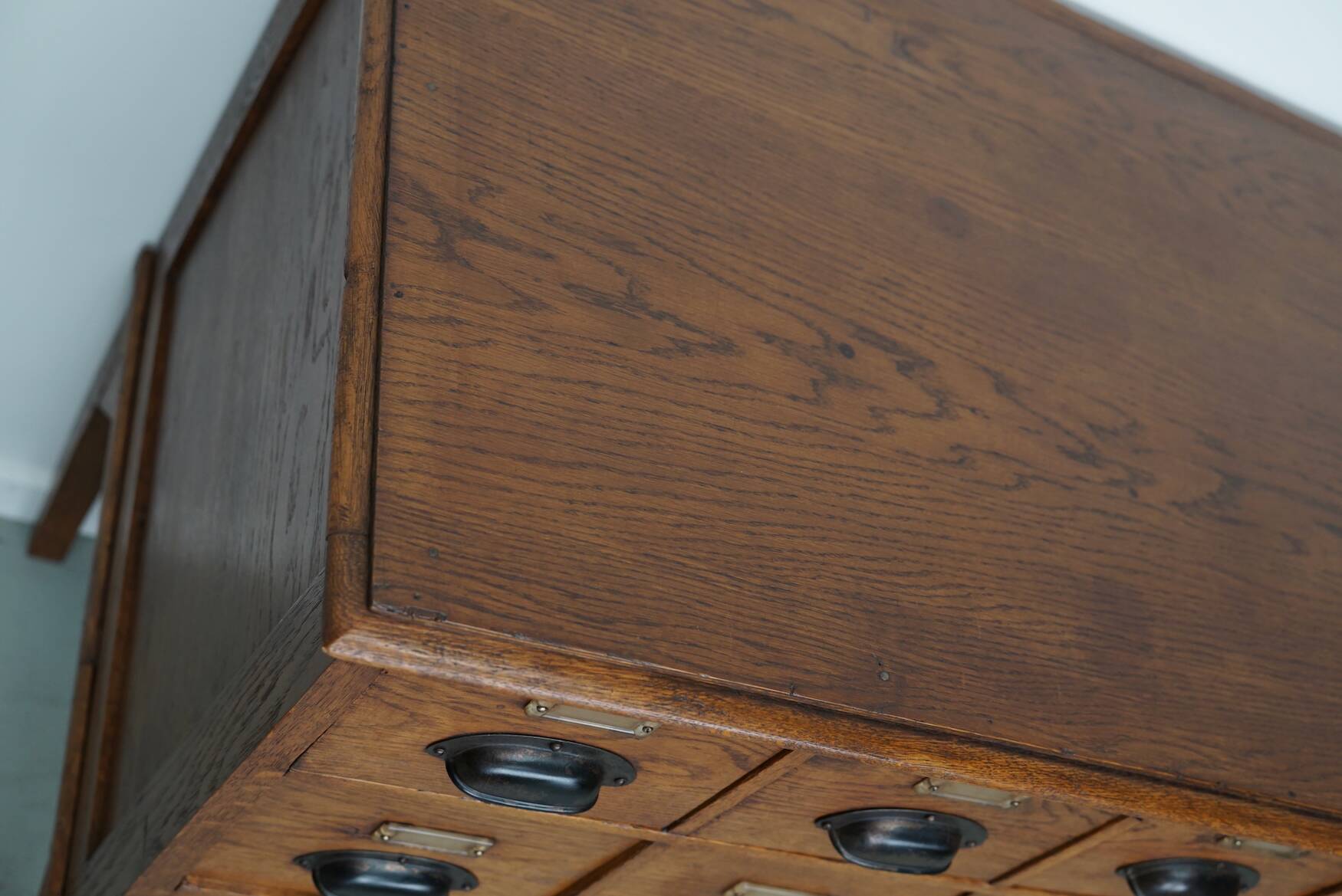 Dutch Oak Apothecary / Filing Cabinet, 1930s