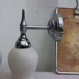 Pair of porcelain wall lamps