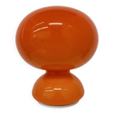 Space age orange glass table lamp , 1970s