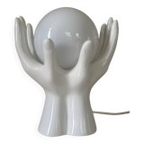 Vintage 80s ceramic hand lamp