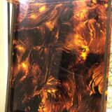 Lucite and brass tray, 70s