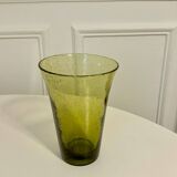 Vase en verre bulle de Biot, Vert, 1970