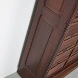 Antique Mahogany Filing Cabinet with Roll Down Tambour Doors, USA circa 1920