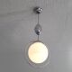Suspension ''bistrot'' Monte et Baisse - Globe opaline blanche - 1940