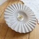 Vintage lilac taupe pleated ceramic pendant light