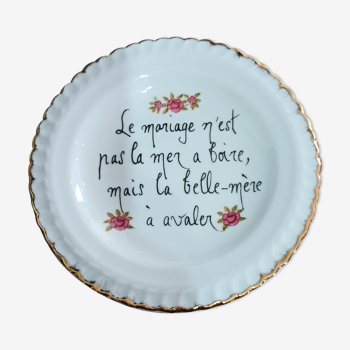 Assiette décorative humoristique