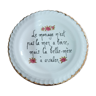 Assiette décorative humoristique