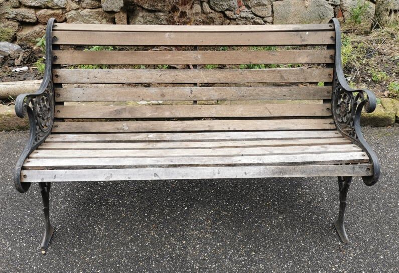 Cast iron garden bench