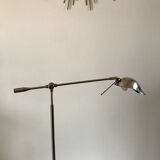 Lampadaire en alu brossé pivotant années 70