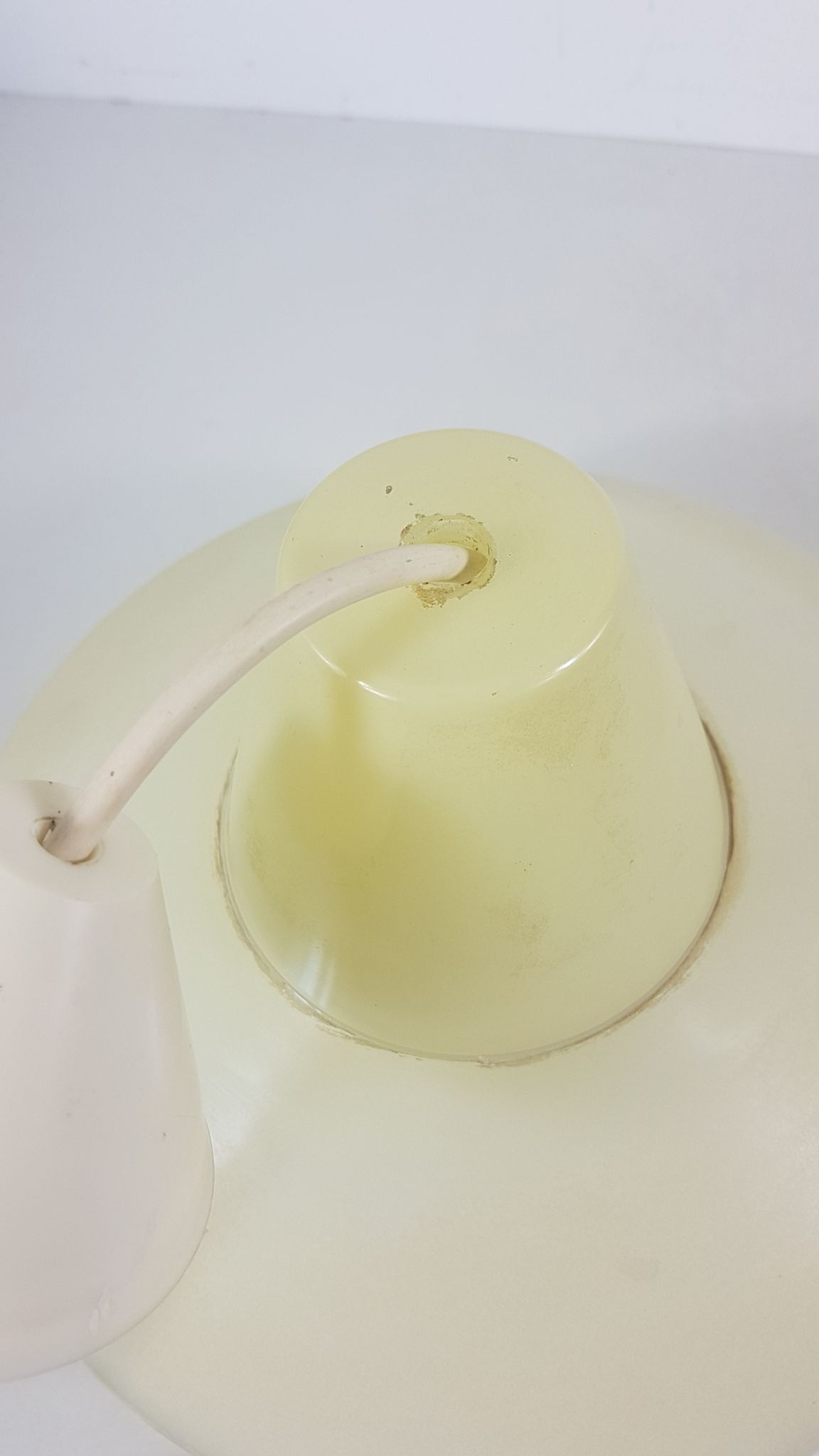 Vintage glass hanging lamp circa 1960