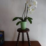 Vintage turned wood tripod stool