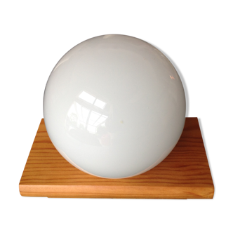 White opaline opaline wall lamp Scandinavian style / vintage 60s-70s