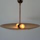 Art Deco ceiling light in pink gilded glass, 1940s, Germany