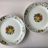 2 Art Deco dinner plates Boch Frères La Louvière Belgium