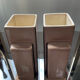 Pair of Skycraper Art Deco vases in glazed ceramic