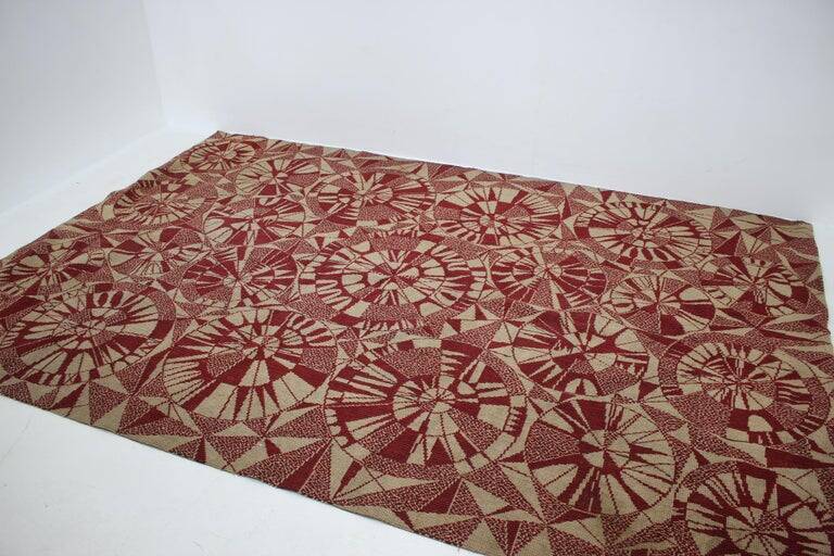 Rare design organic abstract geometric carpet/rug, 1960s
