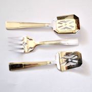 Lot de 3 couverts à mignardise dessert en argenterie moderniste 1950 RENEKA