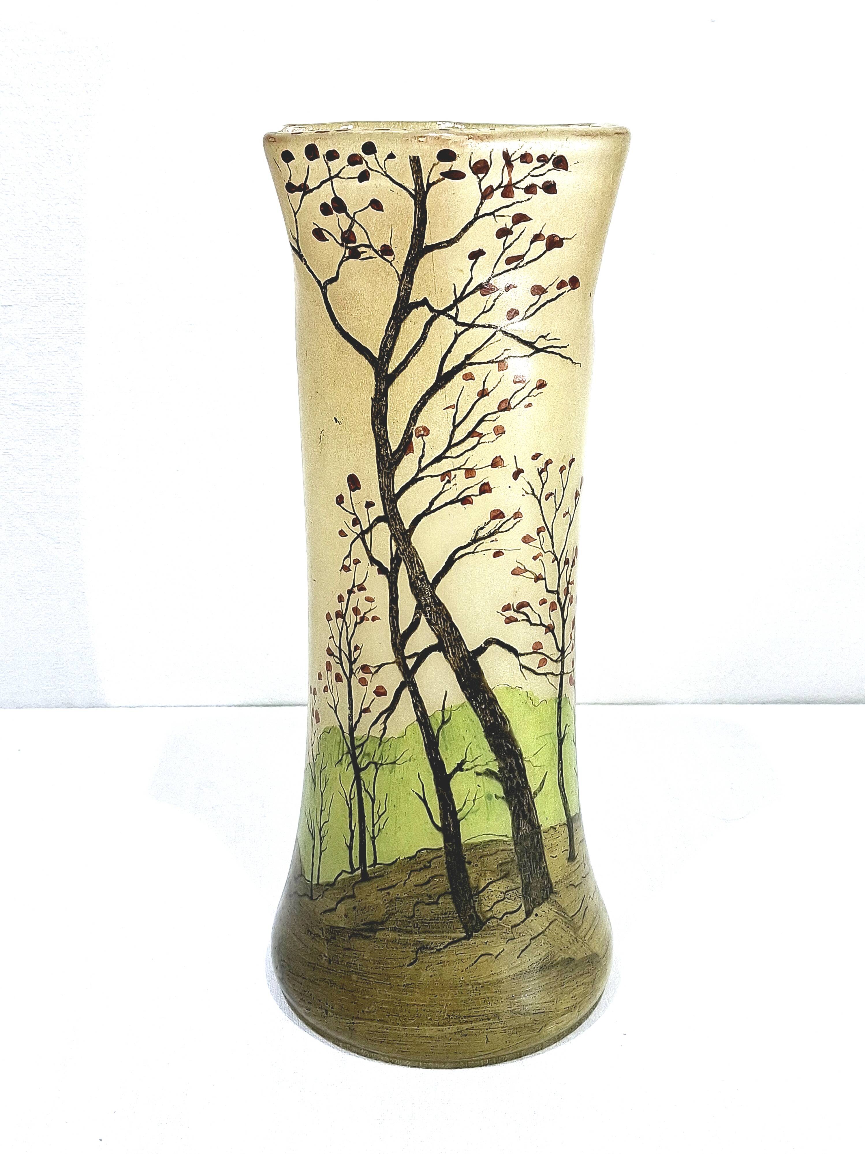 Legras - enamelled vase