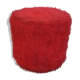Pouf moumoute vintage red